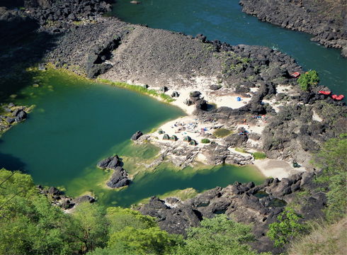 Overnight in Safari Tents next to the Zambezi River. 