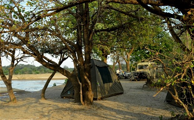 wilderness campsite North Luangwa Park Zambia 