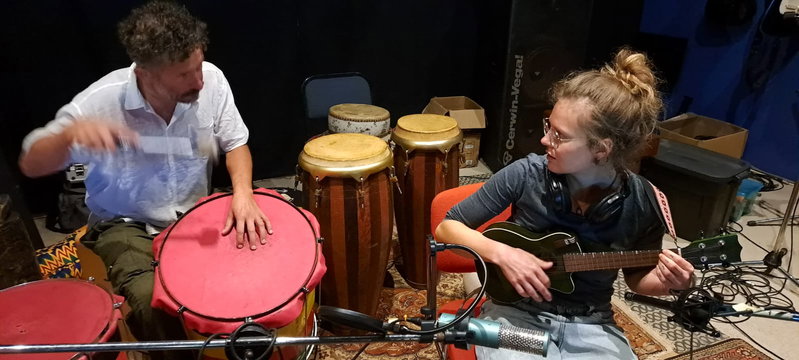 Exploring percussion and drums for Rina's project at Peace of Eden Music Studio (POEMS)
