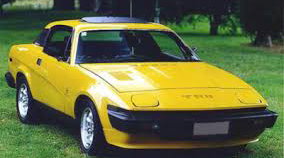 Ken Phillips yellow Triumph