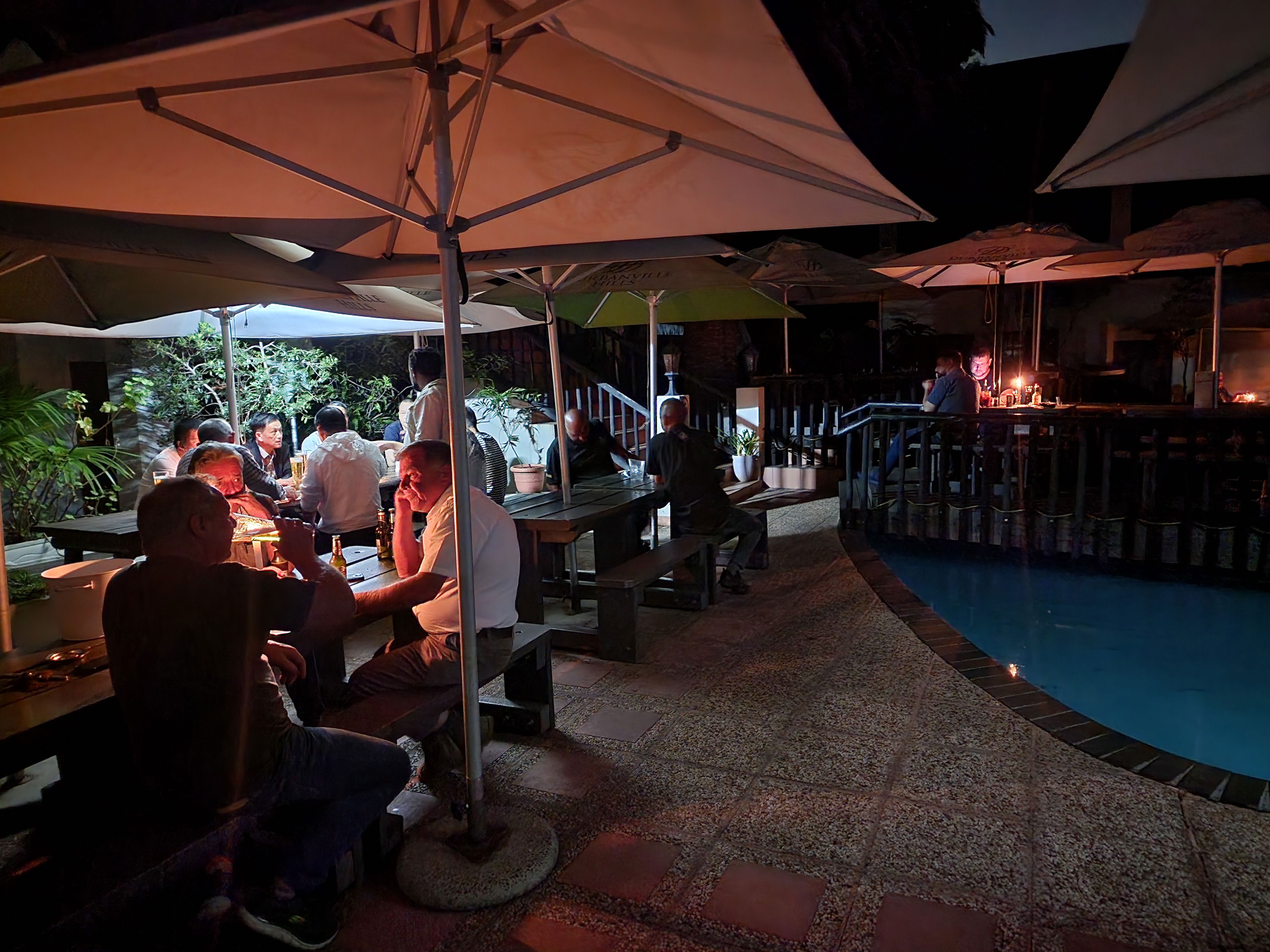 Dining around the poolside @ Werner.s Lodge & Bistro.
