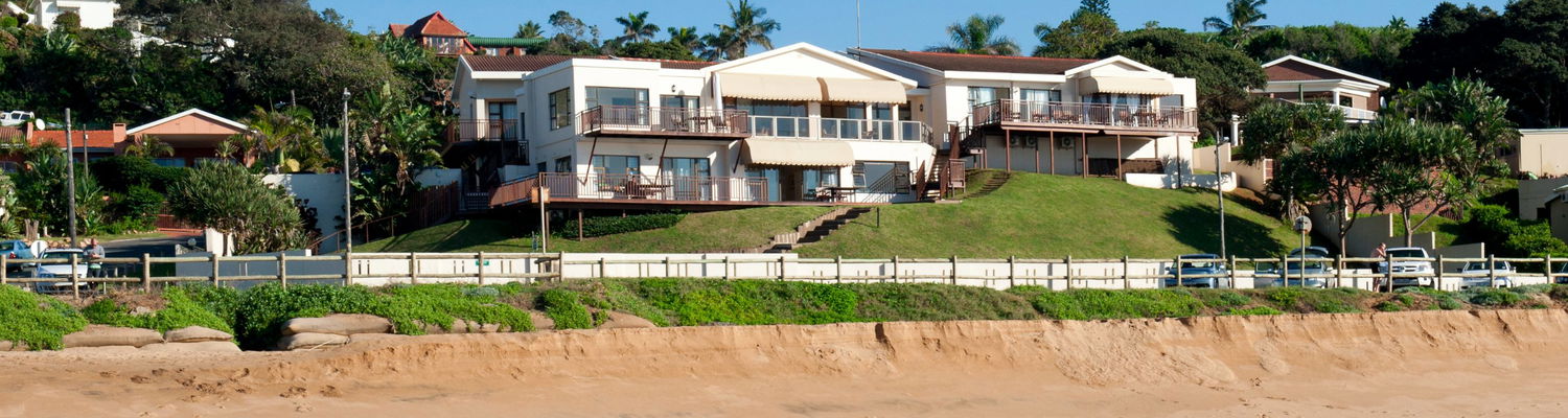 A view of Fairlight accomodation taken from the ocean