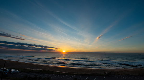 A view of the ocean taken from Fairlight accomodation in Umdloti