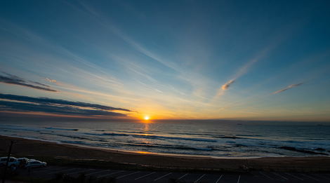 A view of the ocean taken from Fairlight accomodation in Umdloti