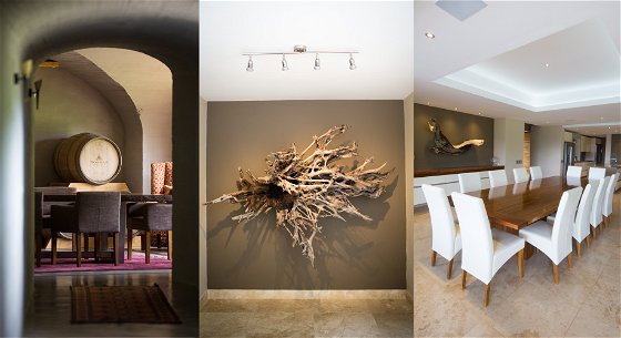 Combo Pictures of Dining, Cellar and Driftwood