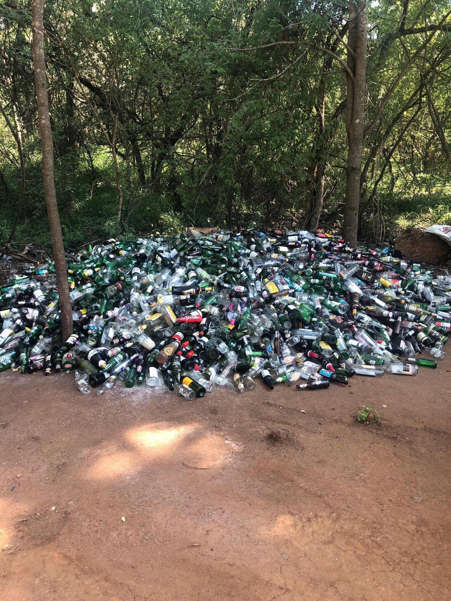 Glass ready for crushing  