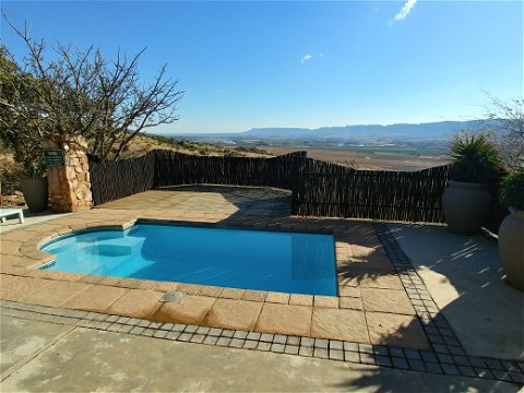 Sunset Lodge at Sky Lodge - Private pool and deck overlooking the valley