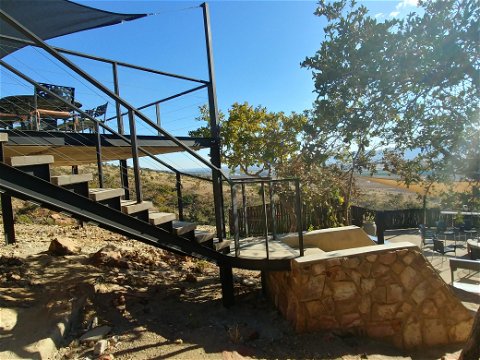 Sunset Lodge at Sky Lodge - Private patio leading to private boma