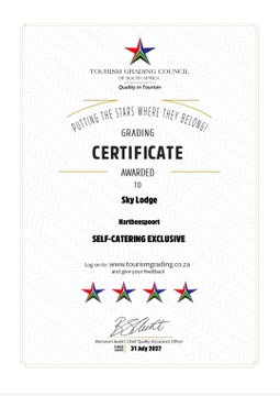 Sky Lodge Hartbeespoort 4 Star Grading