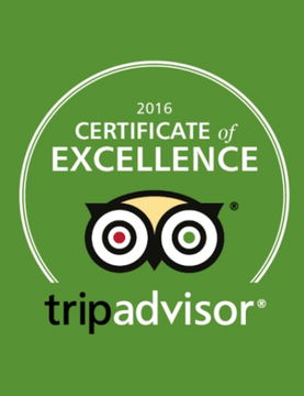Proud Winner of the TripAdvisor 2017 Certificate of Excellence Award!