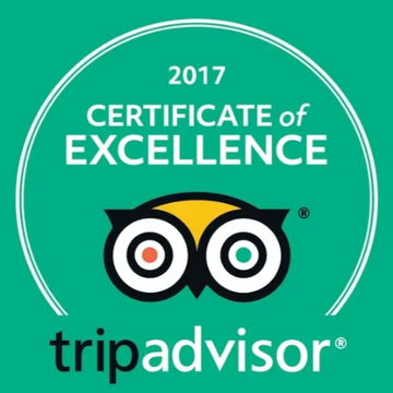 Proud Winner of the TripAdvisor 2017 Certificate of Excellence Award!