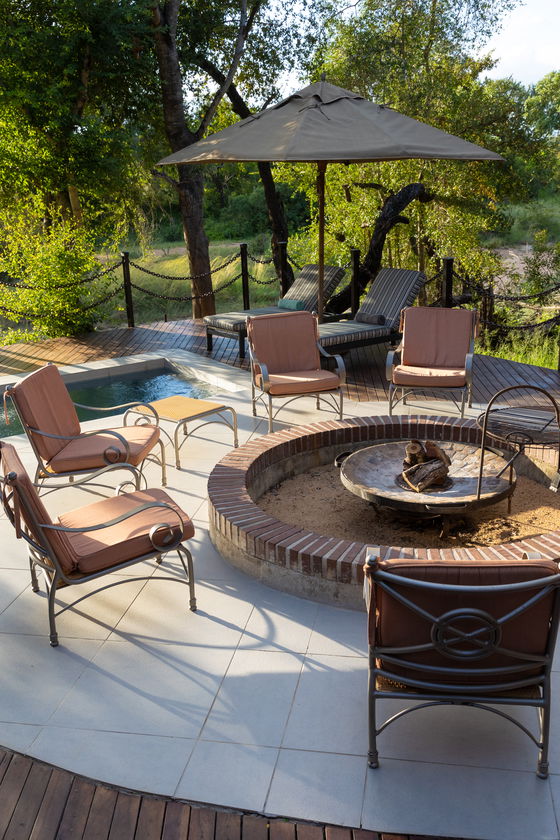 Presidential suite boma area and Plunge pool
