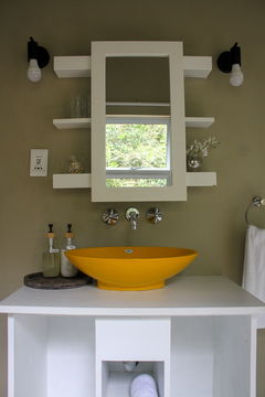 Yellow Wood Bathroom 