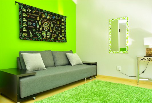 Green Couch and Tunga, Green Monkey Orange, Boutique, Bushwillow  Collection 