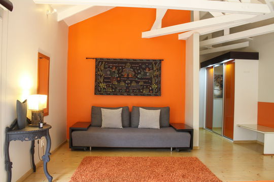 Orange Room Pull-Out Bed 