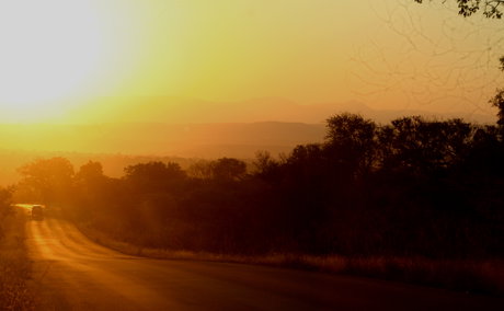 Leaving the Kruger National Park near Nabana Lodge, Hazyview