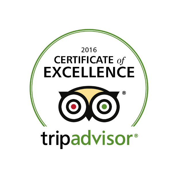Tripadvisor Certificate of Excellence 2016 awarded to Nabana Lodge near Hazyview on the doorstep of the Kruger National Park