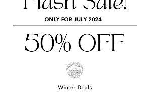 FLASH SALE JULY 2024 - 50% OFF YOUR STAY