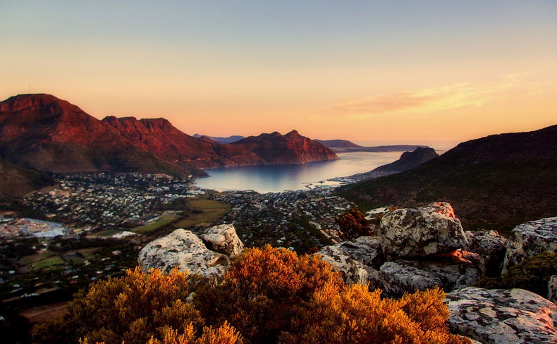 Fish Hoek Bay from Ou Kaapse Road, Cape Town 
