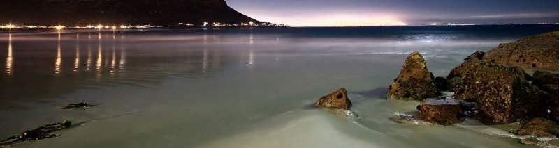 fish hoek beach at night