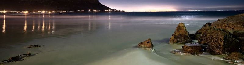 fish hoek beach at night