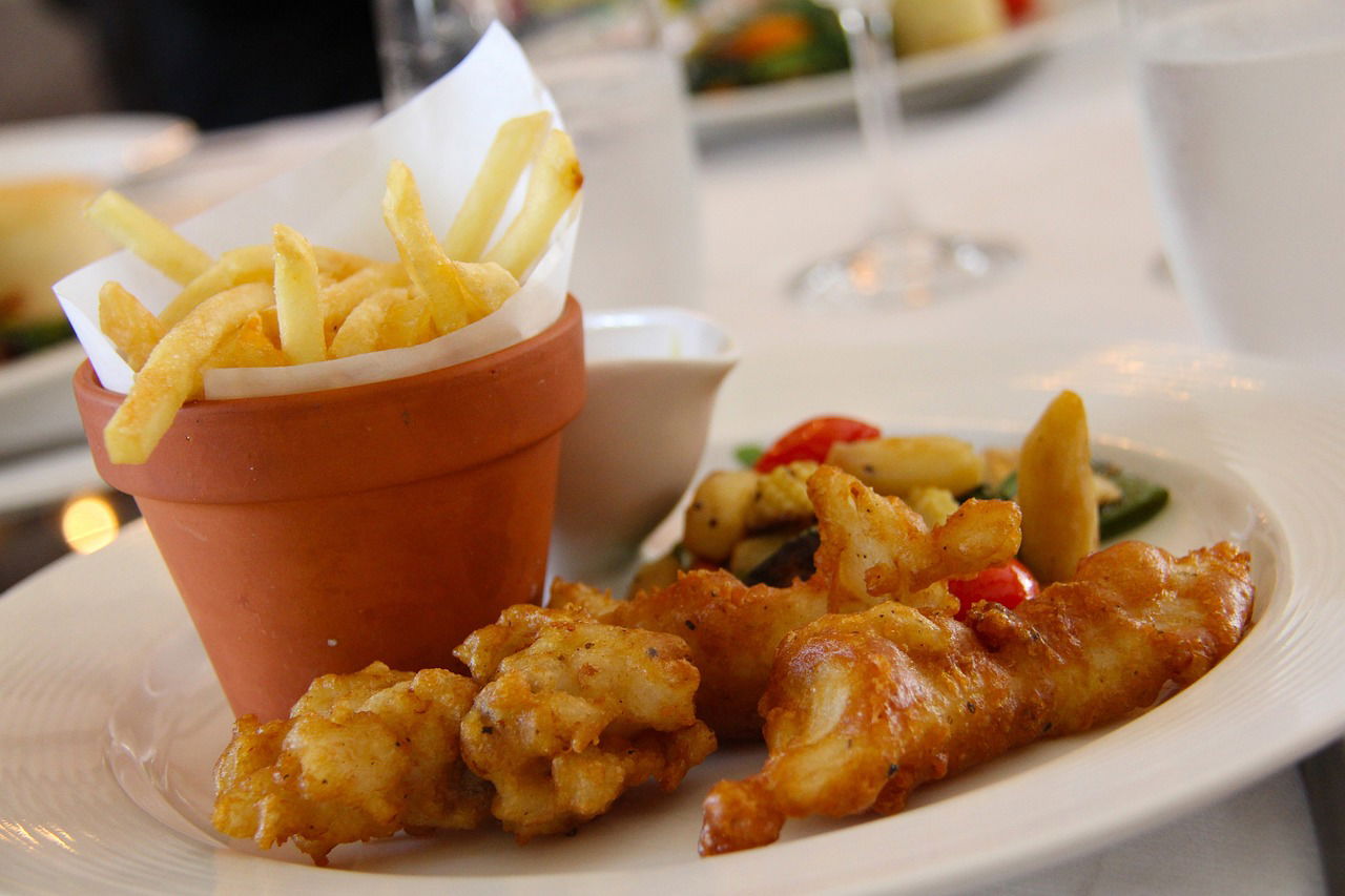 Fresh fish and chips in Fish Hoek.