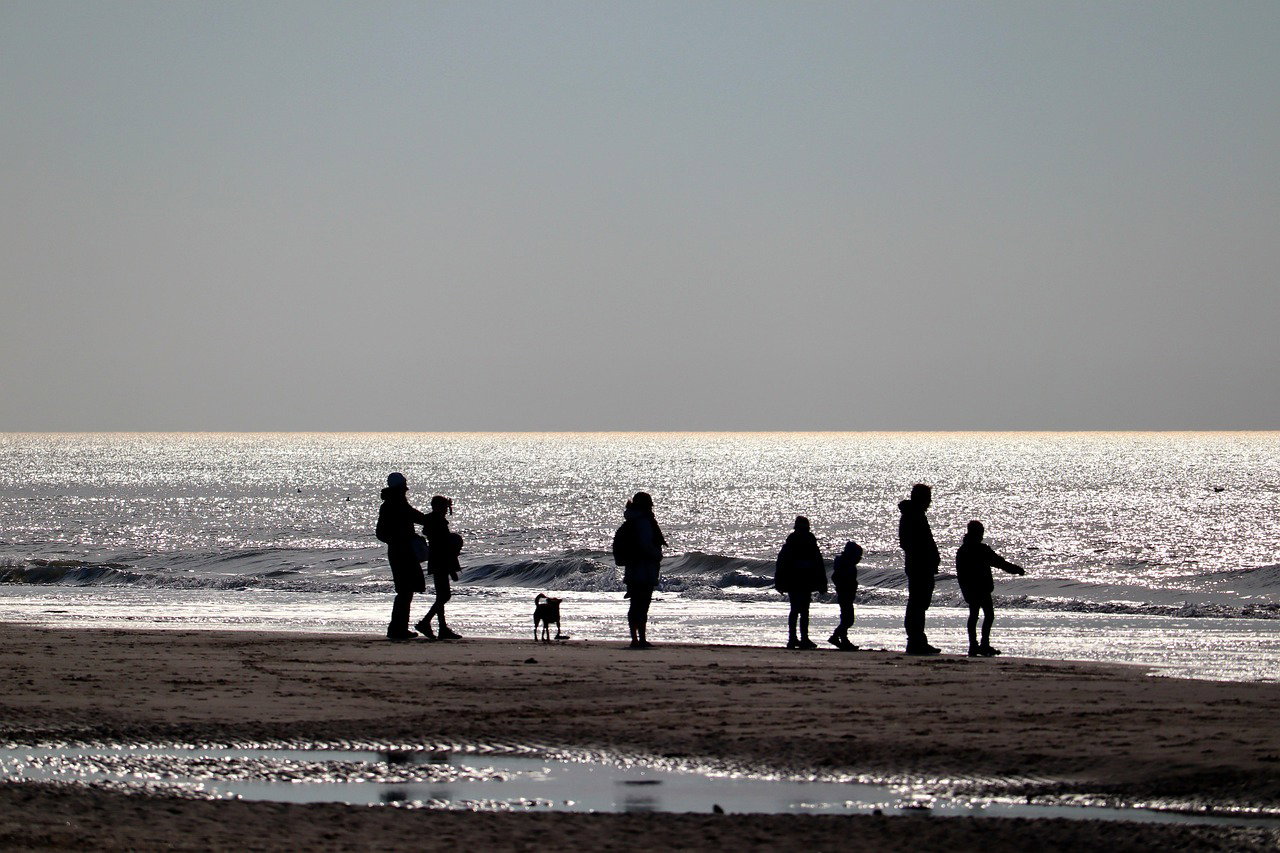 Family time on the beach