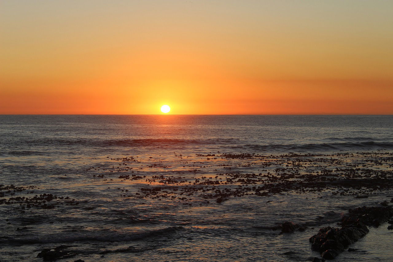Fish Hoek Beach Sunrise in Winter Holidays