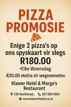 Woensdag Pizza promosie