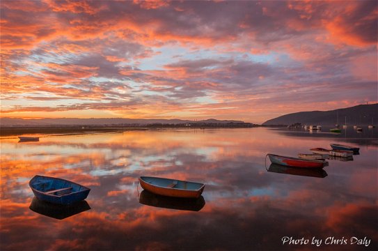Sunset, Knysna Boats
