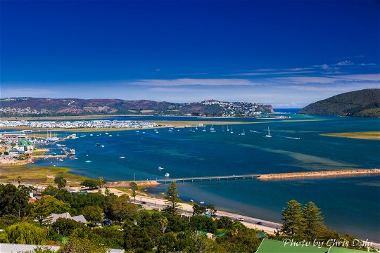 Knysna Lagoon. Actual view from Paradise Found. Photo by Chris Daly. 