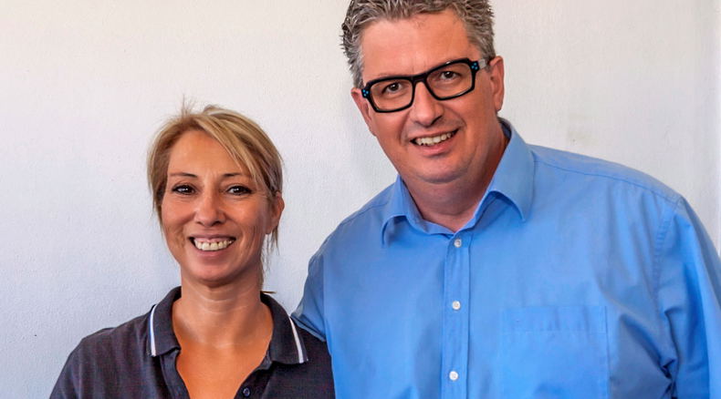 Patrick Jans and Mieke Lemmens, the proud owners of African Dreams Guesthouse - Your home away from home.
