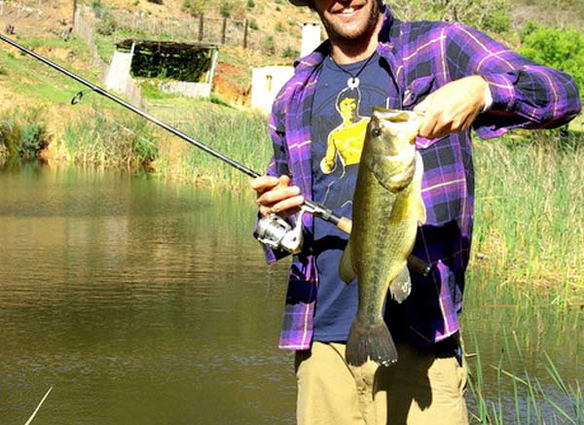 Bass fishing at Blommekloof Country Cottages in Ruiterbos, near Mossel Bay
