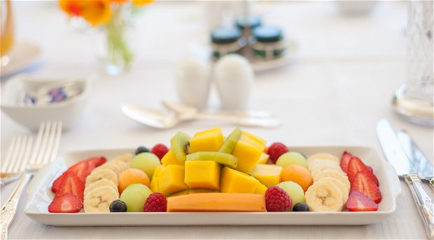 Johan's legendary fruit platters are an integral part of the Blaauwheim breakfast. Johan's legendary fruit platters are an integral part of the Blaauwheim breakfast.