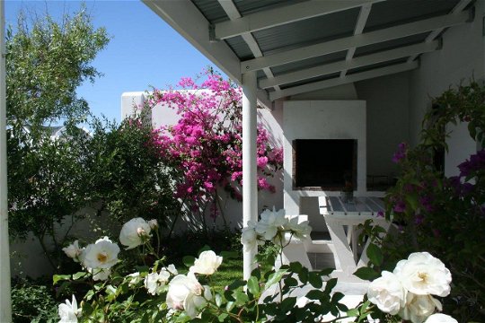 Layla Unit. Private braai patio with small garden