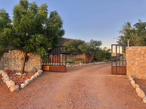 entrance to Kapika Waterfall Lodge/Epupa Lodge, Namibia