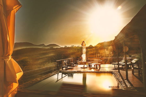 Kapika Waterfall Loge/Epupa Lodge, Namibia - sundowner pool deck
