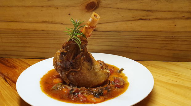 Karoo Lamb Shank at the Angler and Antelope Guesthouse