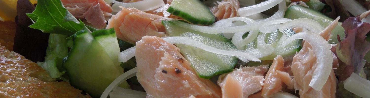 Hot smoked trout salad at the Angler and Antelope Guesthouse