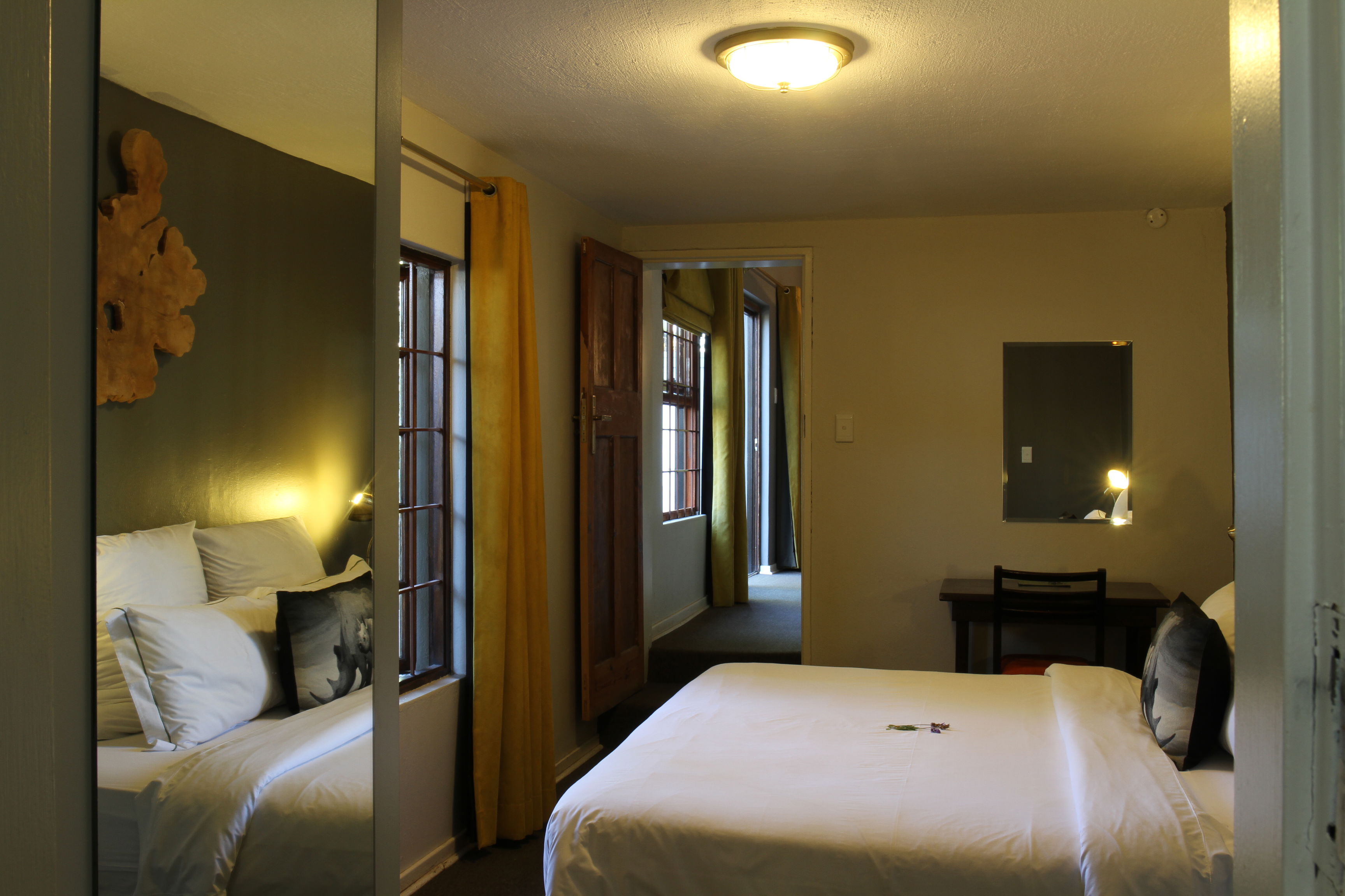 main bedroom in the family suite
