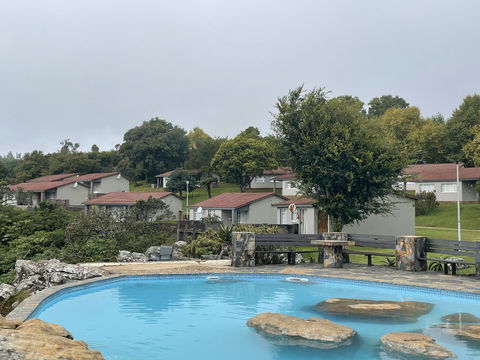 Front row of Panorama Chalets with No. 1 in the foreground