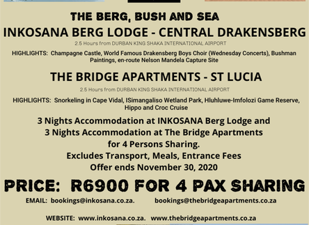 DRAKENSBERG & ST LUCIA