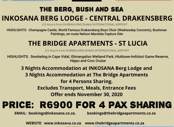 DRAKENSBERG & ST LUCIA
