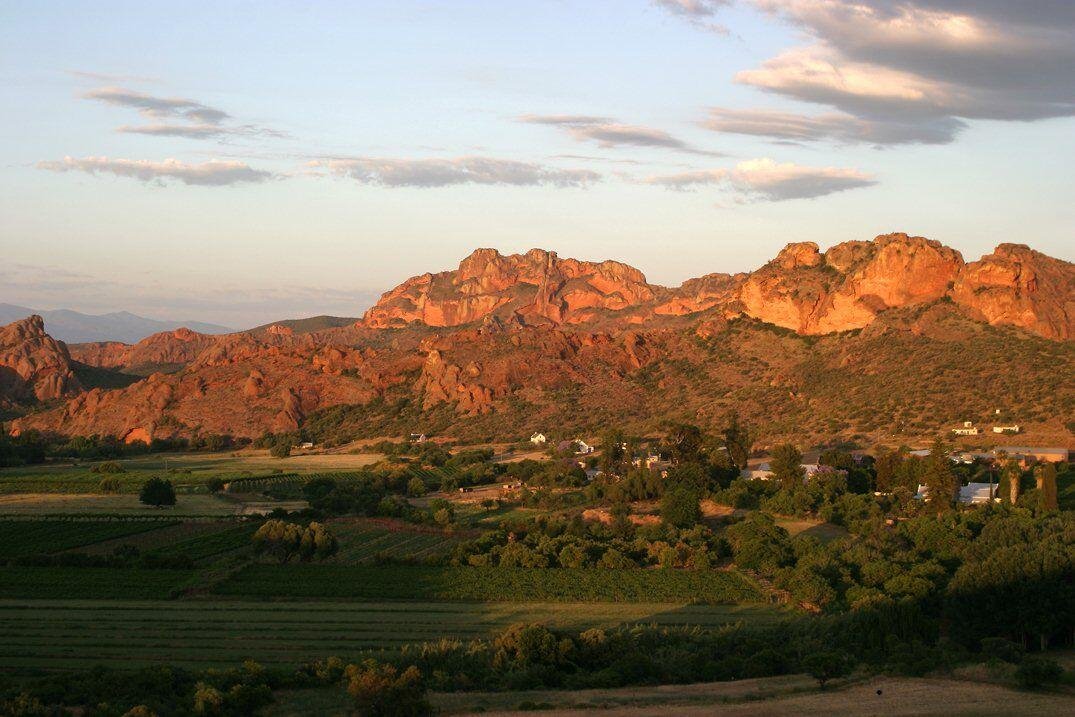 Panoramic View of Red Stone Hills
