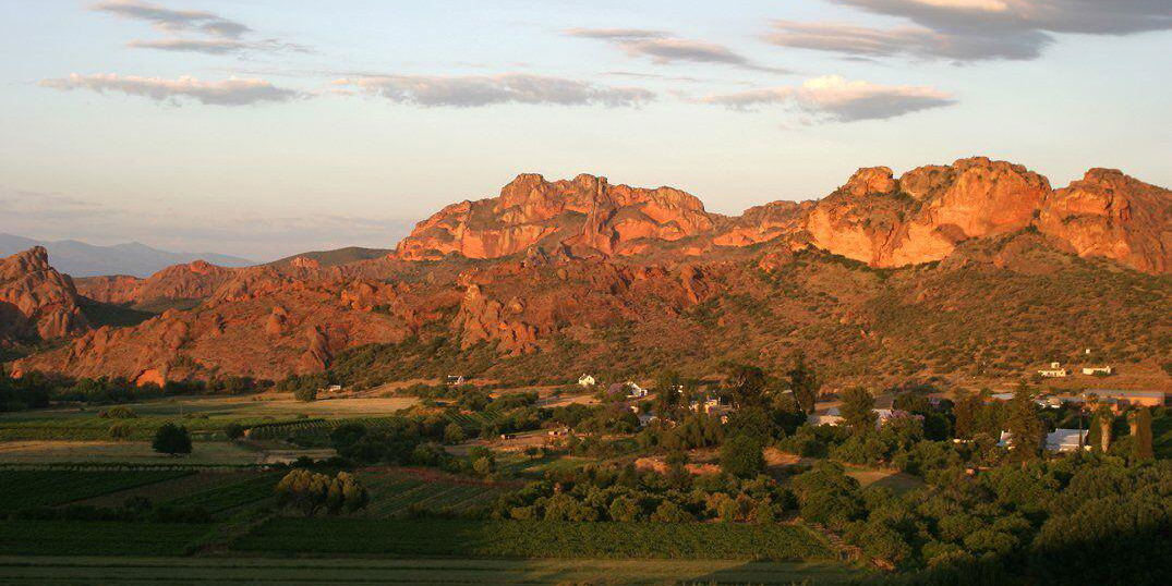 Panoramic View of Red Stone Hills