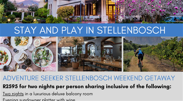 Stay and Play in Stellenbosch, Cape winelands