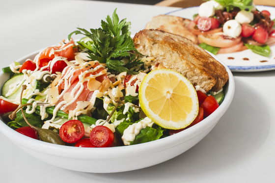 Fresh salmon salad