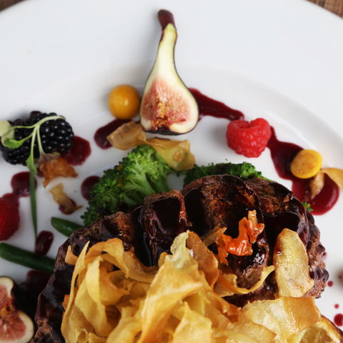 Grilled Ostrich at Burgundy Restaurant