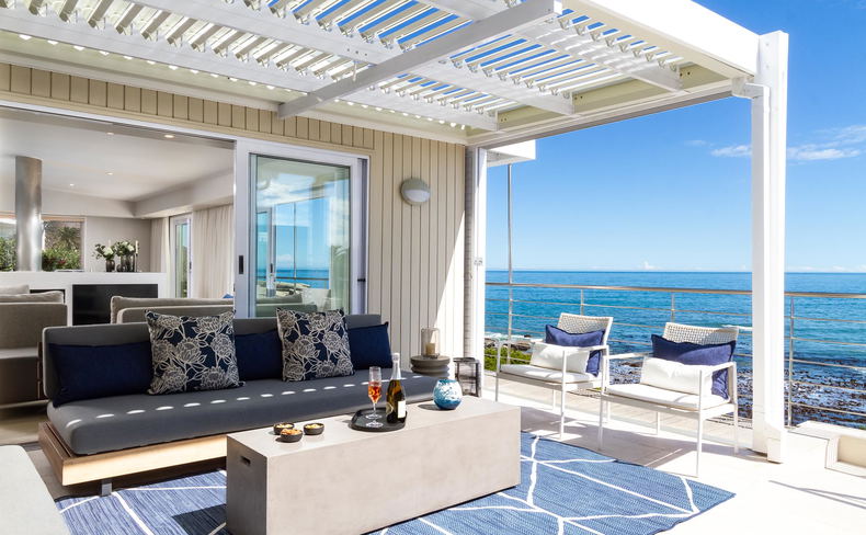 Private patio with specacular ocean views