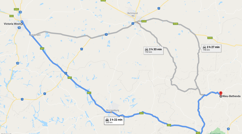 Route 63 to Sneeuberg Nature Reserve